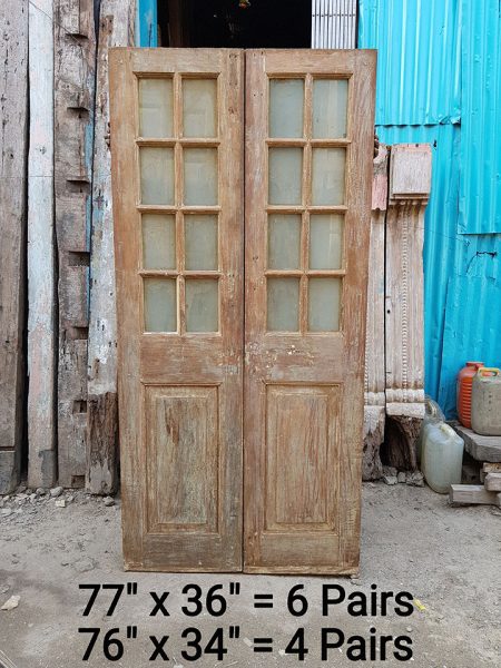 Old Wooden French Door Shutter